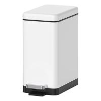 Ведро для мусора TC-010210-08/плавное закрытие/прямоугольное/White/10л (KR5598)